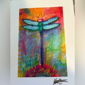 Vibrant Dragonfly Art Print